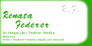 renata federer business card